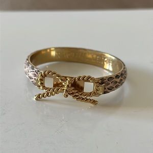 COPY - Rachel Leigh snakeskin bow clasp bracelet